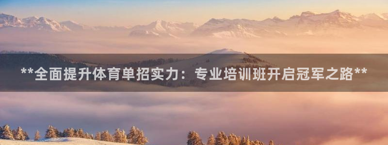 欧陆娱乐计划预测软件：**全面提升体育单招实力：专业